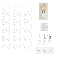 1 x RAW Customer Returns LINFIDITE 15pcs Cap Holder Door Hat Racks Organizer Baseball Cap Display Holder Closet Hanging for Scarves Handbags Towels Clothes Ties Over Door Wall Mounted w Hanging Hooks White - RRP €23.18