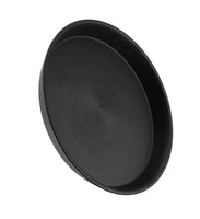 1 x RAW Customer Returns ZEONHEI 12 pieces 30 cm flower pot coasters round, flower pot coasters plastic, plant coasters with plant labels, plastic plant saucer for indoor and outdoor plants, black - RRP €24.19