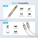 1 x RAW Customer Returns MOSWAG 6.35mm to RCA Cable, 6.35mm TRS to Dual RCA Audio Cable Y Splitter Cable - RRP €26.4