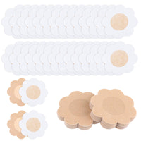 1 x Brand New cobee Nipple pads, 30 pairs of disposable breast covers made of non-woven fabric nipple covers 0.2 mm ultra-thin self-adhesive waterproof nipple padding nude color 60 pieces flower  - RRP €27.6