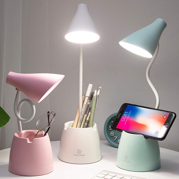 1 x RAW Customer Returns hctaw LED Desk Lamp, Children s Table Lamp with 3 Lighting Modes and Touch Sensor, Dimmable 360 Rotation for Reading, Studying, Working White  - RRP €17.14