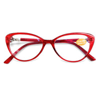 1 x RAW Customer Returns KOOSUFA Reading Glasses Cat Eyes Women s Vintage Fashion Cateye Horn Glasses Reading Aids Visual Aid Retro Designer Full Rim Glasses with Strength 1.0 1.5 2.0 2.5 3.0 3.5 Red, 2.5  - RRP €16.13