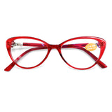 1 x RAW Customer Returns KOOSUFA Reading Glasses Cat Eyes Women s Vintage Fashion Cateye Horn Glasses Reading Aids Visual Aid Retro Designer Full Rim Glasses with Strength 1.0 1.5 2.0 2.5 3.0 3.5 Red, 2.5  - RRP €16.13