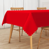 1 x Brand New Aoihrraan 178x229cm Rectangular Tablecloths Stain-Resistant Waterproof and Wrinkle-Resistant Table Cover for Patio Picnic Party Dining Room Kitchen Cafe Home Decoration, Red Wedding - RRP €33.99