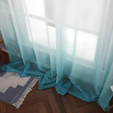 1 x RAW Customer Returns MIULEE Curtains Transparent Curtains Gradient Voile Sheer Set of 2 Curtains with Eyelets Decorative Curtain Window Curtain for Bedroom and Living Room 225 cm x 140 cm H x W White Blue - RRP €28.98