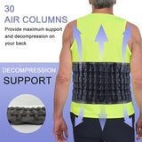 1 x RAW Customer Returns Decompression belt, decompression belt back, inflatable lumbar belt, inflatable, one size fits 29-49 waist, with extension strap and pump for lower back pain relief black  - RRP €36.77