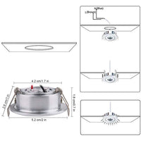 1 x RAW Customer Returns Small LED recessed spotlights 10er 1W 230V round recessed spots with transformer swiveling mini downlights LED ceiling spots 110lm cut-out hole size 42-45mm - RRP €33.99