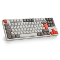 1 x RAW Customer Returns Akko 3087S ISO-DE Nordic Mechanical Keyboard, Wired Computer Keyboard 87 Keys 100 Anti-Ghosting with PBT Keycaps, Speed Silver Switch, TKL Gaming Keyboard for PC Steam Engine  - RRP €74.99