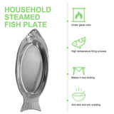 1 x RAW Customer Returns Lurrose Stainless Steel Fish-Shaped Plate Metal Fish Plate Steamed Fish Tray Stainless Steel Dinner Plate Dinner Plate Suitable For Home Restaurant Kitchen - RRP €18.59