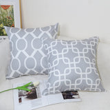 1 x Brand New TIDWIACE Set of 4 grey cushion covers 45 x 45 cm, cushion covers in linen with geometric patterns decoration sofa cushion lumbar cushion for sofa car terrace decorative cushion covers - RRP €10.07