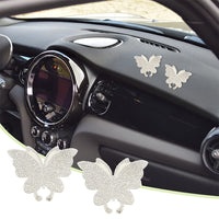 8 x Brand New 4pcs car stickers stars butterfly, car bumper rhinestone sticker butterfly sticker crystal crystal car decoration sticker, for cars bumper windows laptops luggage silver  - RRP €88.72