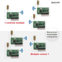 1 x RAW Customer Returns QIACHIP RX480e 868 MHz transmitter receiver RF radio module for Arduino and garage door opener, wireless module with antenna 4 sets - RRP €18.14