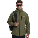 1 x RAW Customer Returns HVECZIXP Rain Jacket Men Lightweight Waterproof Rain Windbreaker Windbreaker for Hiking Travel Camping Outdoor - RRP €32.99