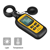 1 x RAW Customer Returns Digital Luxmeter Portable Photometer Exposure Meter Illuminance Light Meter with Range up to 200,000 Lux and LCD Display Yellow  - RRP €33.26