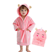 1 x RAW Customer Returns WYTbaby Bathrobe Baby Soft Flannel Children s Bathrobe with Hood, Quick Dry Bathrobe for Baby Girls Boys, Blue - RRP €22.93