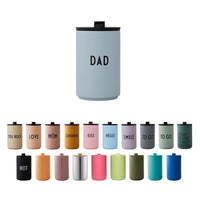 1 x RAW Customer Returns Design Letters thermo mug DAD Thermo mug coffee to go Gifts for parents Coffee mug to go made of stainless steel, double-walled insulated, leak-proof Gifts for dad Travel mug 350ml - RRP €25.93