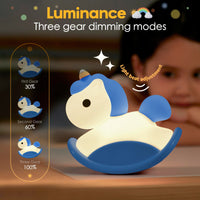 17 x Brand New GZOKMOG Night Light Children, 3 Light Modes Baby Night Light Unicorn Gifts, Silicone Nursing Light Dimmable Touch, LED Bedside Lamp Baby Room with 30-Minute Timer and Touch Control Blue  - RRP €346.8