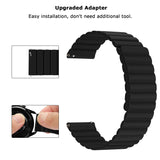 1 x RAW Customer Returns Tasikar 20 mm bracelet compatible with Samsung Galaxy Watch 6 5 4 bracelet 40 mm 44 mm Watch 6 Classic 43 mm 47 mm Watch 5 Pro, silicone magnetic watch strap for Galaxy Watch 4 Classic black  - RRP €18.99