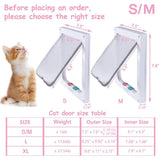 1 x RAW Customer Returns Cat flap 4-Way Magnetic Lock dog flap pet door Cat Flap 19 20 5.5cm Cat Pet Door Flap Easy Install with Telescopic Frame with Heavy Duty Quiet Magnetic Frame M  - RRP €20.4