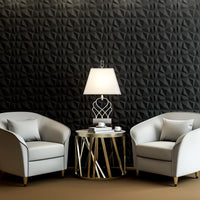 1 x RAW Customer Returns Art3d 33 pieces 3D wall panels diamond 30 x 30 cm matt black, highly rigid PVC, durable, non-deformable, waterproof, heat-resistant, odorless - RRP €75.76