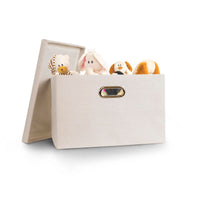 8 x Brand New Wintao storage box with lid, foldable storage boxes, beige, large 44 x 31 x 29 cm, 1 piece - RRP €163.2