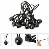 1 x Brand New Tension rubbers with ball, rubber tensioner with ball for banners, tarpaulin tensioner with ball 15cm, pack of 10 tent rubber expander loops, tent rubber tensioner with ball white, tent elastics with ball, rubber loops tent - RRP €20.4