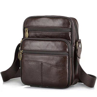 1 x RAW Customer Returns KSIBNW Shoulder Bags Men s Shoulder Bag Made of Genuine Leather Top Layer Cowhide Fashion Retro Small Men s Shoulder Bag Men s Handbags ipad Bag Pack Men s Bag for Shoulder Brown 1  - RRP €33.26