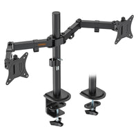 1 x RAW Customer Returns VonHaus double monitor mount for 13-32 PCs, monitor mount for 2 monitors with desk clamp, adjustable height, easy to install, tilt, rotate and pivot arms, VESA 75x75 100x100 mm monitor arm - RRP €37.46