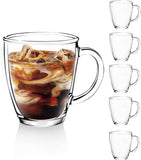 1 x RAW Customer Returns DESIGN MASTER 6 pieces, 350 ml - Latte Macchiato glasses with handle, coffee glass tea glass, keeps warm for a long time, perfect for latte, cappuccino, americano, tea and drinks. - RRP €23.17