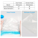 1 x RAW Customer Returns dowowdo vacuum bags for clothes duvets, 12 pieces storage bags travel 4 jumbo 100x80 4 large 80x60 4 medium 60x40cm vacuum clothes bag with vacuum cleaner hand pump Vacuum Bags for Clothing - RRP €23.99