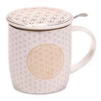 1 x RAW Customer Returns Gift box tea infuser cup flower of life - RRP €20.44