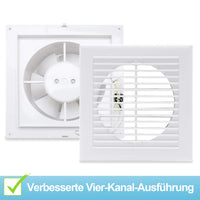 1 x RAW Customer Returns Randaco bathroom fan, diameter 100 mm, wall fan, bathroom exhaust fan, kitchen, toilet, bathroom fan, quiet operation fan, white - RRP €19.15