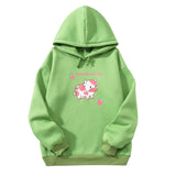 1 x Brand New Women s Hoodie Crew Neck Hoodie Girls Teenager Kawaii Long Sleeve Shirt Jumper Women Autumn Winter Warm Hooded Pullover Sweatshirt Green, XL  - RRP €19.15