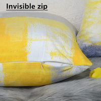 1 x Brand New JUNMEI Decorative Cushion Cover 40 x 40 cm Velvet Cushion Covers Cushion Cover Decorative Sofa Cushion Decorative Cushion for Sofa Bedroom Garden Outdoor Cushion Sofa Cushion Decorative Cushion Yellow Gray Set of 4 - RRP €20.4