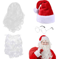 1 x Brand New Shengruili Santa Claus beard and wig,Santa hats,Santa Claus glasses,Santa Claus beard costume wig,Santa Claus beard white,Santa Claus wig,Santa Claus costume accessories - RRP €16.72