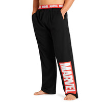 1 x RAW Customer Returns Marvel Pajamas Men Long, Avengers Leisure Pants Men, Cotton Pajamas Long Black Red, 2XL  - RRP €19.99