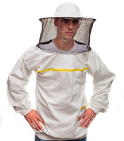 1 x RAW Customer Returns BEEART Professional beekeeper clothing.Suit with round hat and elastic band sleeves.Protects you from bees and insects.Professional product, beekeeping supplies, excellent protection for beekeepers. White XL  - RRP €32.63