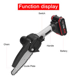 1 x RAW Customer Returns Mulcort 21V 6 Inch Portable Electric Pruning Saw Small Wood Splitting Chainsaw Brush Motor One-Hand Woodworking Tool for Garden Orchard - RRP €40.79