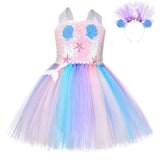 2 x Brand New FONLAM Mermaid Dress Costume for Girls Princess Dress Carnival Tutu Tulle Birthdays Party Festival 7-8 Years, Sequins  - RRP €62.52