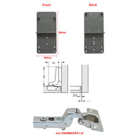 4 x RAW Customer Returns LOOTICH 110 degree internal stop 35mm soft close hydraulic hinges hinge with damper concealed hinge for kitchen cabinet wardrobe cupboard door furniture 8 pieces - RRP €86.84