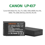 1 x RAW Customer Returns 2X Shentec LP-E17 battery 1500mAh Li-ion for camera Canon R10 Canon Rebel SL2 T6i T6s T7i EOS M3 M5 M6 EOS 200D 250D 77D 750D 760D 800D 8000D KISS X8i RP Digital SLR camera battery - RRP €39.31