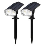 1 x RAW Customer Returns Neoglint Solar Lamps for Outdoors 1200LM 6500K Cold White 2-in-1 Solar Lights Garden 2 Brightness Levels IP67 Waterproof Solar Spotlight Outdoor with 1800mAh Battery Large Capacity Path 2 Pieces - RRP €24.44