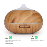 1 x RAW Customer Returns WD CD Aroma Diffuser 300ML Waterless Essential Oil Diffuser Auto Off 7 Colorful Lights 3 Timer Settings Silent - Light Wood Grain - RRP €24.18