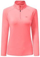 1 x RAW Customer Returns AjezMax women s sports shirt long-sleeved 1 4 zip fleece long-sleeve running shirt warm functional shirt stretch sports long-sleeved shirt for jogging yoga pink size S - RRP €27.99