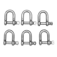 3 x Brand New NUZAMAS M10 Stainless Steel 304 Wire Bow D Ring, Bow D Ring, O Ring Clasp Bracelet, U Lock Rope Fastener - RRP €64.8