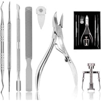 3 x RAW Customer Returns Ingrown toenail set 7 pieces, professional nail nippers set for strong ingrown toenails, stainless steel manicure pedicure set from OosoFitt - RRP €30.21