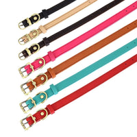 1 x Brand New PET ARTIST Genuine Leather Dog Collar, Lightweight and Soft Collar, Beautiful Colors, Durable Dog Collar for Puppies and Small Dogs, Rose, M - RRP €20.4