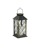 1 x RAW Customer Returns Solar lantern for outdoors, OxyLED solar lanterns for outdoors LED metal IP44 waterproof solar lantern garden decoration with flickering effect candles vintage hanging balcony decoration patio terrace wall table - RRP €24.98