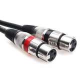 1 x RAW Customer Returns TISINO Dual XLR Female to 3.5mm Stereo Microphone Cable, Unbalanced Double XLR to 3.5mm Aux Mini Jack Y-Splitter Breakout Cable - 3m - RRP €16.48