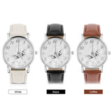 1 x RAW Customer Returns Fashion PU Leather Strap Quartz Watch, Analog Wrist Watches in 3 Colors, Women, Butterfly Pattern, Round Dial Watch, Female Business Quartz Leather Strap Wristwatches Brown  - RRP €52.8